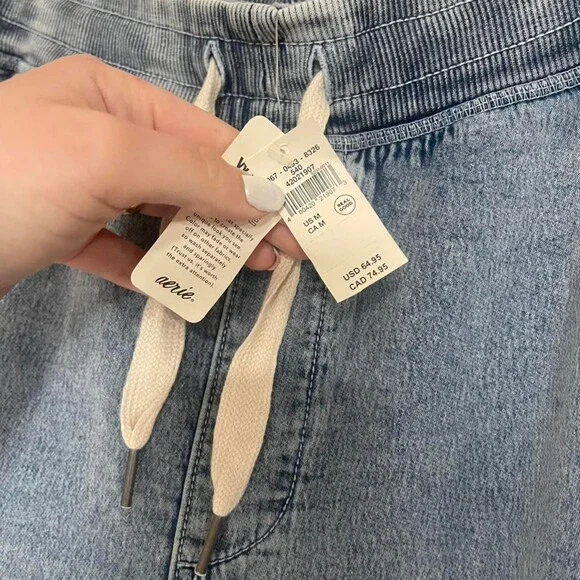 Aerie Light Wash Wide Leg 02 F 0 - Picture 2 of 6